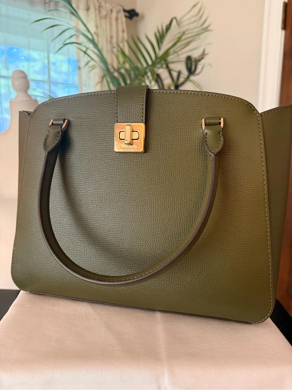 Kate Spade Olive Green Structured Small Handbag